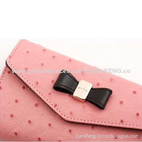 Multifunction mobile phone leather wallet, lovely, pink for girls